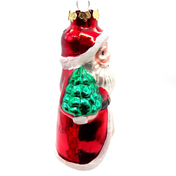 Yuletide Traditions Santa Handblown Glass Ornament Vintage Christmas Tree - Picture 5 of 12